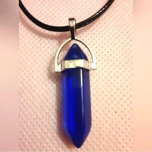 Blue Hand crafted natural energy stone necklace